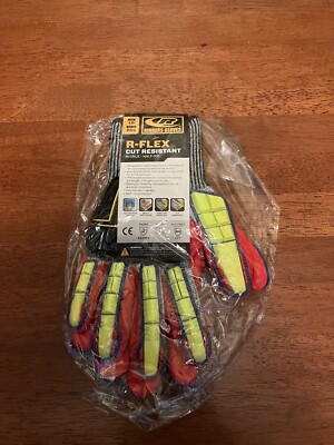 1 Pair -Ringers Glove Large/065-R-Flex Cut Resistant Nitrile-Half Dip Gloves-image