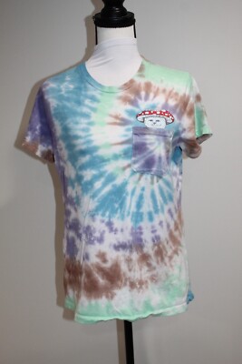 Rip N Dip Pocket  Mushroom Cat Blue Green Tie Dye Size L-image