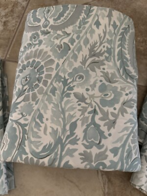 Pottery Barn  ~PAINTERLY PAISLEY~ F/QUEEN Duvet Cover ~PORCELAIN BLUE-image