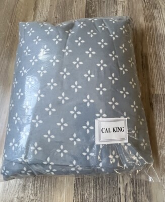 Madison Park Blue Wrinkle Free Cal-King Sheet Set-image