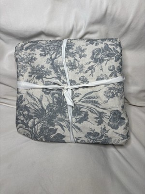 pottery barn Sorrel Toile Duvet Queen Cover -steel Blue in EXCELLENT CONDITION!!-image