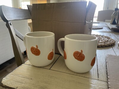 Brand new Pottery Barn Jack O Lantern Mugs With Box-image