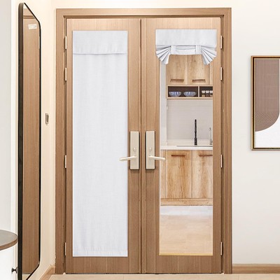 Door Privacy Curtains for Doorway, 26 X 80 Inch Long Faux Linen Thermal Insul...-image