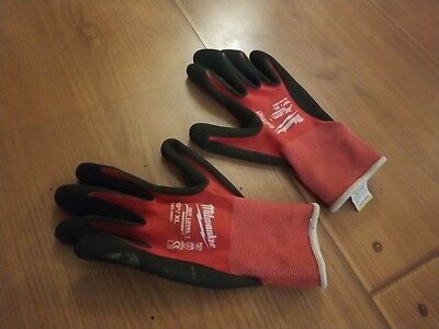 1 Pair Milwaukee 48-22-8903B Nitrile XL Nylon Dipped Work Gloves - Red, -image