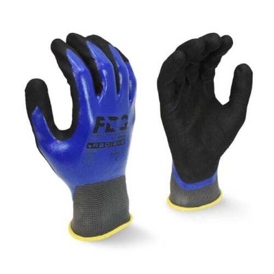 Dipped Waterproof Nitrile Work Glove - Size L-image