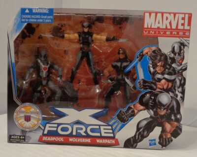 Hasbro X-Force Stealth DEADPOOL WOLVERINE WARPATH Action Figure 3 Pack MISB-image