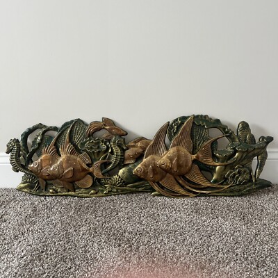 Vintage 1971 Miller Studio “Wall Flair” Tropical Fish Ocean Plastic Wall Art-image