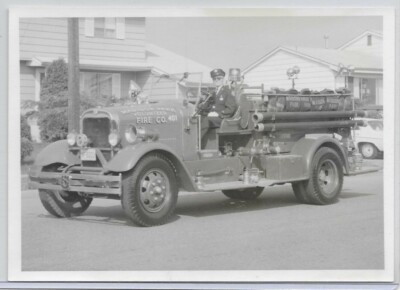 NJ Madison Park New Jersey ~1935 Seagrave 500 GPM Fire Truck 7 x 5 Vintage Photo-image