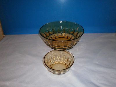 Vintage Amber Large Chip and Dip Bowl-image
