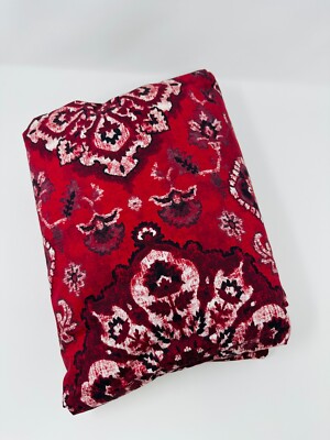 Pottery Barn Red Giovanna Medallion King/Cal King Duvet New Open Package-image