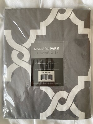 Madison Park Essentials Merritt Shower Curtain 72”x72” New-image