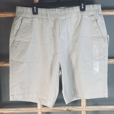 NWT DIP Men's Light Green Shorts Size L, Drawstring Elastic Waist Pockets-image