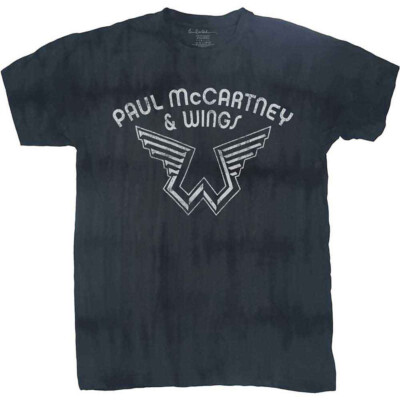 Paul McCartney - Wings Logo - Dip Dye - Blue t-shirt-image