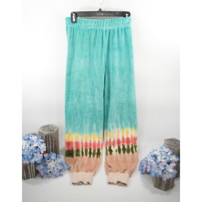 Molo Green Dip Dye Velvet Jogger Sweatpants Size L 152 14 EUC-image