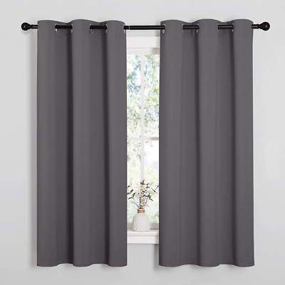 NICETOWN Thermal Insulated Grommet Blackout Curtains for Bedroom (2 Panels, W42 -image