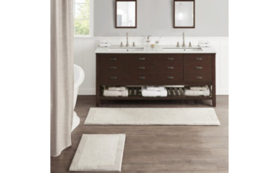 Madison Park Splendor 100% Cotton Tufted 3000 Gsm Reversible Bath Rug 21x34 - Al-image