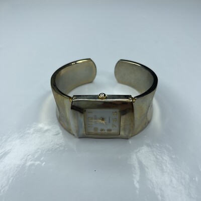 E Studio Time Gold Cuff Retro STD905T Singapore Ladies Stainless Untested-image