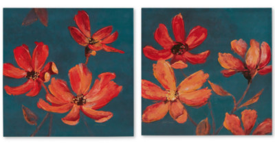 Madison Park Magnolia Hand Embellished 2 Piece Canvas Set 7008-image