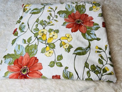 POTTERY BARN Sophia Poppy Queen Full Cotton Duvet Cover Floral Flowers Floral-image