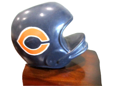 Chicago Bears NFL Football Team Ceramic chip & dip party bowl sculpture figurine-image