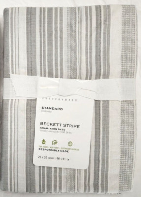 Pottery Barn Standard Beckett Striped 1-Sham 26