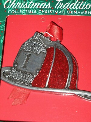 Regent Square Design Studio FIREMAN HAT Ornament - New In Box - 2020-image