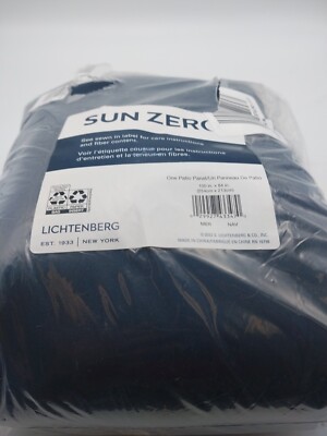 Sun Zero Patio Panel Curtain 100in x 84in Navy Blue-image