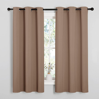 Window Treatment Thermal Insulated Solid Grommet Blackout Curtains/Drapes for Be-image