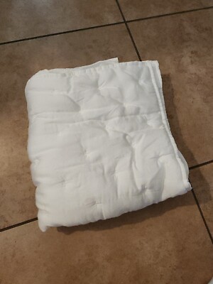 NEW Pottery Barn Teen Amelia Tencel Cloud Quilted EURO Sham White-image