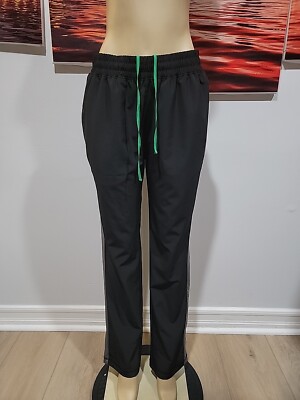 Dip Casual Size M Black With Gray Stripes Women's Pants NEW #5-image