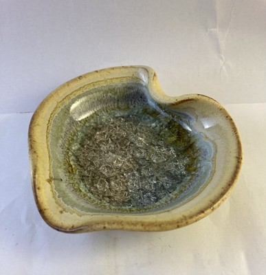 Colorado Springs Studio Pottery Heart Shaped Dish/ Ashtray / Incense Dish 3.5