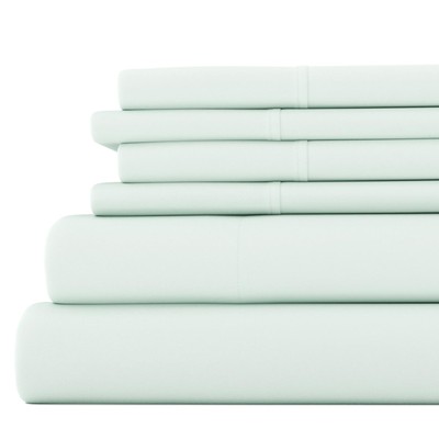 Linen Market 6 Piece Bed Sheet Set, Mint, King-image