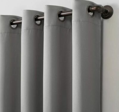 Sun Zero Oslo Theater Extreme Blackout Grommet 1 Curtain Panel 52 x 108 GR/SLV-image