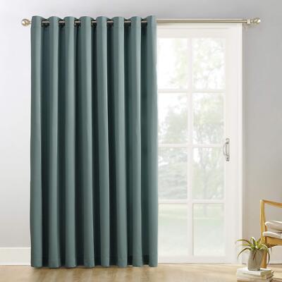 Sun Zero Easton Extra-Wide Blackout Grommet Sliding Patio Door Curtain Panel-image