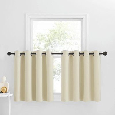 Farmhouse Tiers Short Curtains for Smal Window, Room Darkening Tiers Thermal ...-image