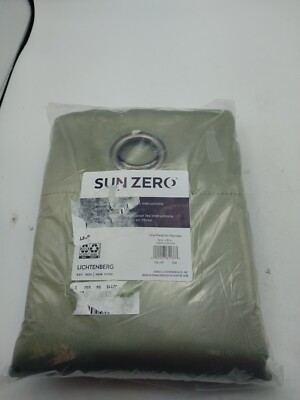 Sun Zero Panel Curtain Sage Green Grommet 52in x 95in-image