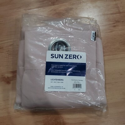 Sun Zero Blush Blackout Grommet Curtain Panel Pink 40x63 Single Panel-image