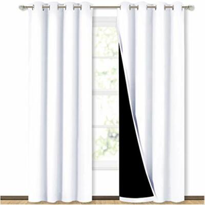 Heavyweight Thermal Insulation Blackout Window Curtain (2 Panels)-image