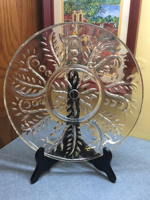 4 Part Large Glass Serving Platter For Appetizers, Vegetable & Dip Holidays Nice-image