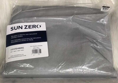 Sun Zero Blackout 1-Panel Grommet Window Curtain Grey  54