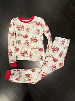 Pottery Barn Kids Santa Christmas Fitted Pajama Set Boy Girl 14 PJs Pajamas-image