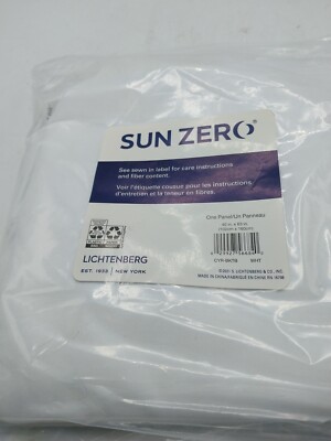 Sun Zero Panel Curtain White 40 x 63in-image