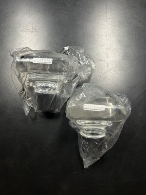 Set of 2 Pottery Barn Glass Square Finials Size Large 1.25