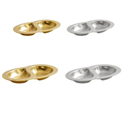 Dip Plate Stainless Steel Texture Tray Condiment Saucers for Sauce-image