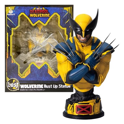 Happy Kuji MARVEL DEADPOOL & WOLVERINE Last Prize Bust Up Statue Figure New-image
