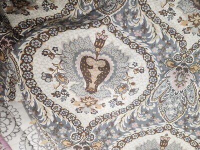 Pottery Barn Darcy Floral Medallion King Duvet Cover Cotton-image