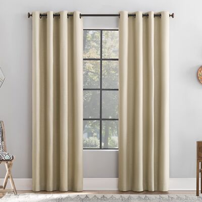 Archaeo Textured Linen Blend Grommet Top Curtain, 50