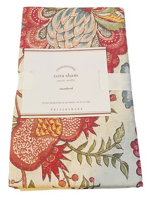 Pottery Barn Foundations Cora Sham Standard Size Brand New NWT-image