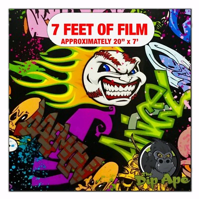 Hydrographic film Large Graffiti Sticker Bomb hydro dipping 7' x 20