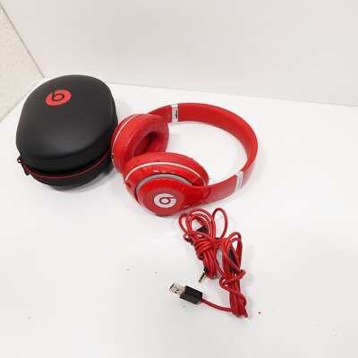 Beats Studio 2.0 Wired Headphones B0500 Red -  Needs Pads-image